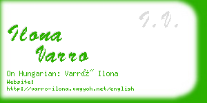 ilona varro business card